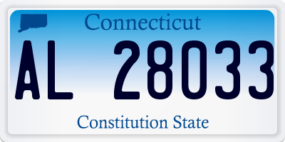 CT license plate AL28033