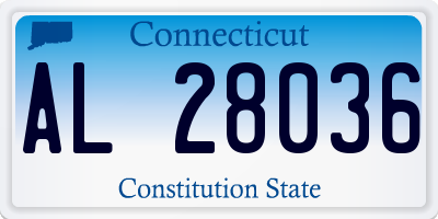 CT license plate AL28036