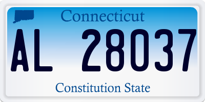 CT license plate AL28037