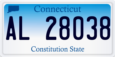 CT license plate AL28038