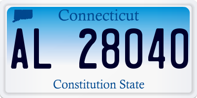 CT license plate AL28040