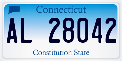 CT license plate AL28042