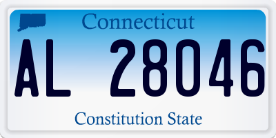CT license plate AL28046