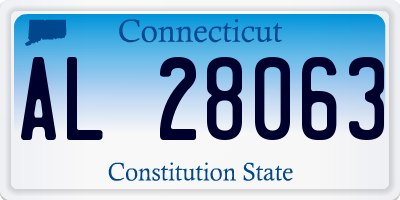 CT license plate AL28063