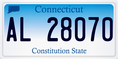 CT license plate AL28070