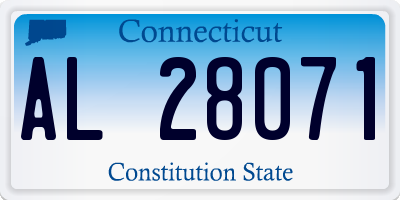 CT license plate AL28071