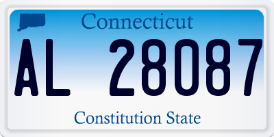 CT license plate AL28087