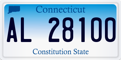 CT license plate AL28100