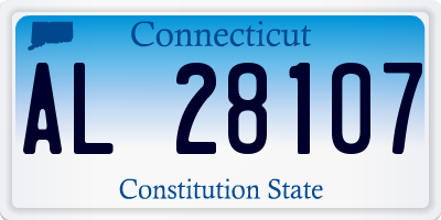 CT license plate AL28107