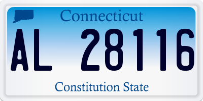 CT license plate AL28116