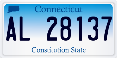 CT license plate AL28137