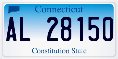 CT license plate AL28150