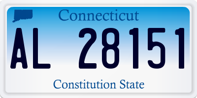 CT license plate AL28151