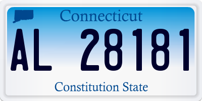 CT license plate AL28181