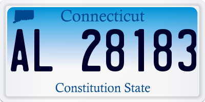 CT license plate AL28183