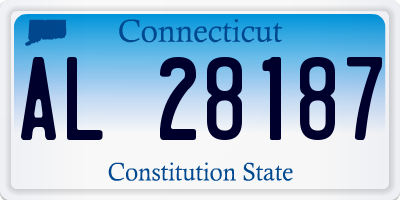 CT license plate AL28187