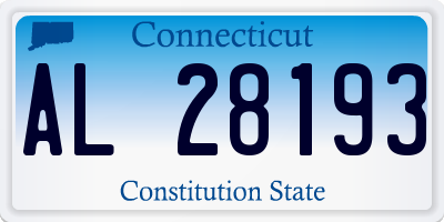 CT license plate AL28193