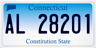 CT license plate AL28201