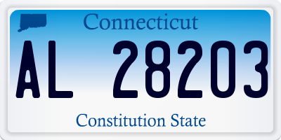 CT license plate AL28203