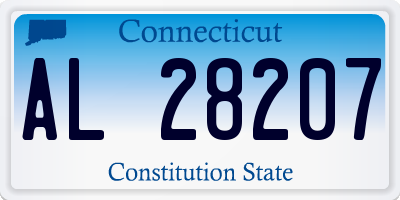 CT license plate AL28207
