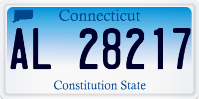 CT license plate AL28217