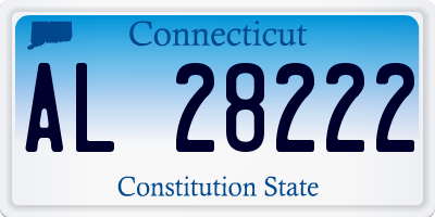 CT license plate AL28222