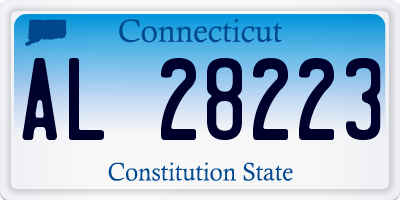 CT license plate AL28223