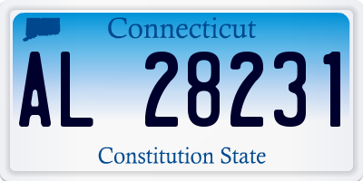 CT license plate AL28231