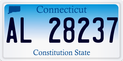 CT license plate AL28237