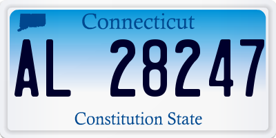 CT license plate AL28247