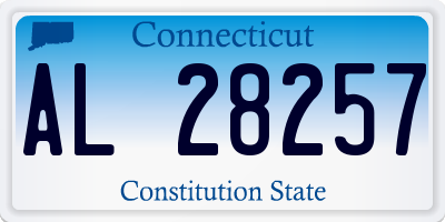 CT license plate AL28257