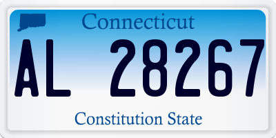 CT license plate AL28267