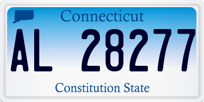 CT license plate AL28277