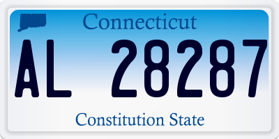 CT license plate AL28287