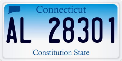 CT license plate AL28301