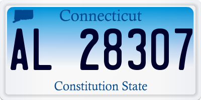 CT license plate AL28307