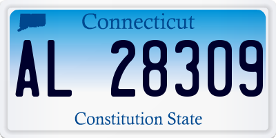 CT license plate AL28309