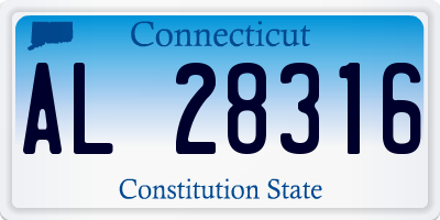 CT license plate AL28316