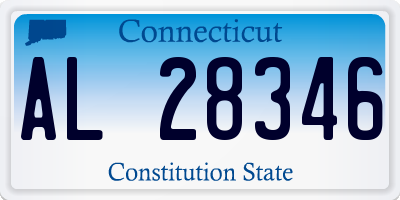 CT license plate AL28346