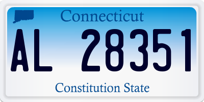 CT license plate AL28351