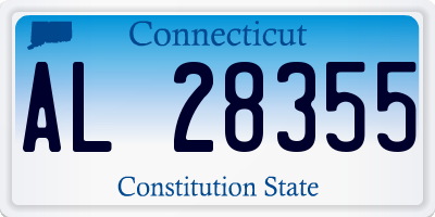 CT license plate AL28355