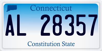 CT license plate AL28357