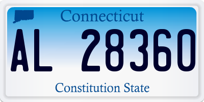 CT license plate AL28360