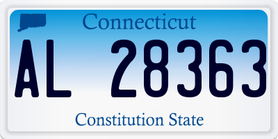 CT license plate AL28363