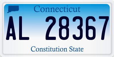 CT license plate AL28367