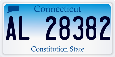 CT license plate AL28382