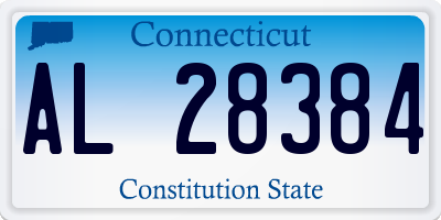 CT license plate AL28384