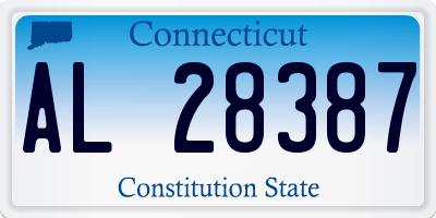 CT license plate AL28387