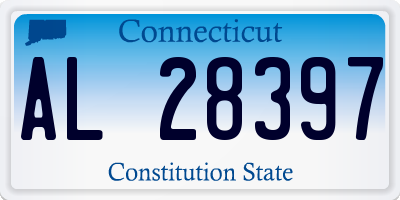 CT license plate AL28397