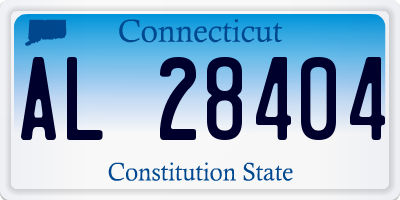 CT license plate AL28404